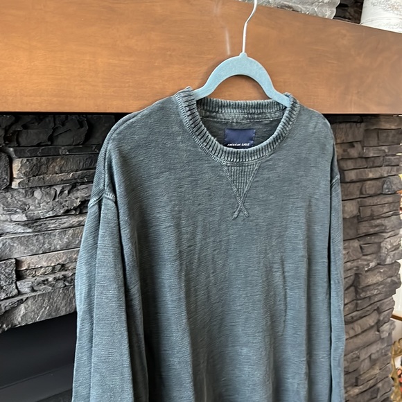 Trendy, crewneck, charcoal, sweater - Picture 3 of 5